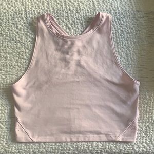 Athleta light pink crop top